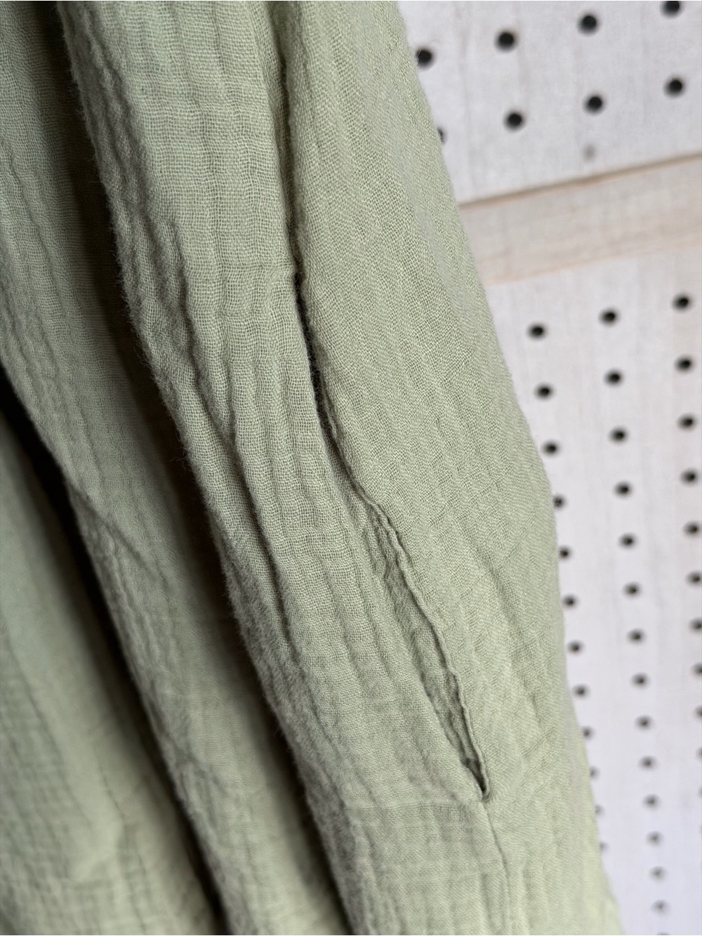Three Bird Nest Sage Green Casual Button-Down Shirt Dress - Picture 8 of 9